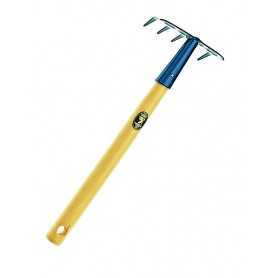 Rastrellino a 4 denti - manico legno - cm.30 angelo bergamasco