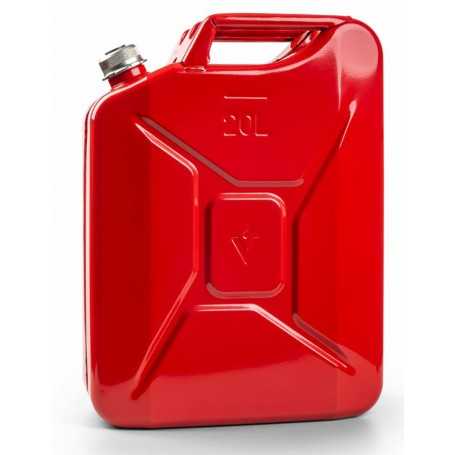 Tanica carburante rossa - lt. 20 - metallo c/tappo a vite