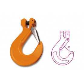 Gancio clevis c/forcella - kg.2000 - grado 100 - arancio