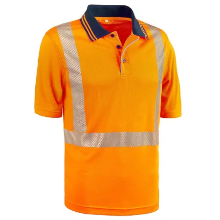 Polo arancio - tg.l - alta visibilita'