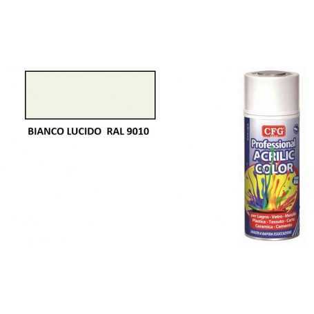 Vernice spray Acrilic color cfg - bianco lucido - ml.400