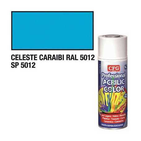 Vernice spray Acrilic color cfg - celeste caraibi - ml.400