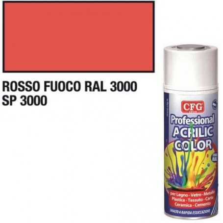 Vernice spray Acrilic color cfg - rosso fuoco - ml.400