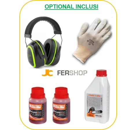 Accessori Utili di Qualità motosega (cuffie-guanti-olio catena-olio mix )