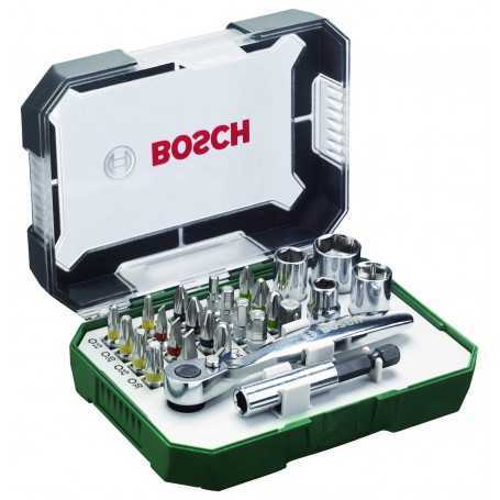 Set inserti raynbow evo  bosch - 26 pezzi - con chiave cricchetto