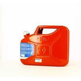 Tanica carburante metallo pro - lt. 10 rossa - con tappo a vite magnetico