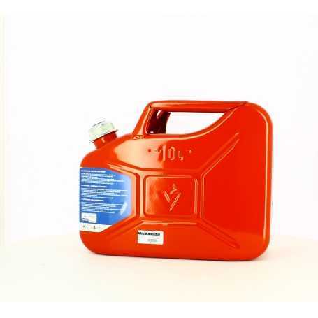 Tanica carburante metallo pro - lt. 10 rossa - con tappo a vite magnetico