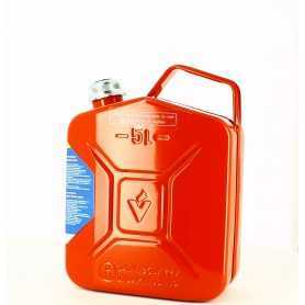 Tanica carburante metallo pro - lt.  5 rossa - con tappo a vite magnetico.