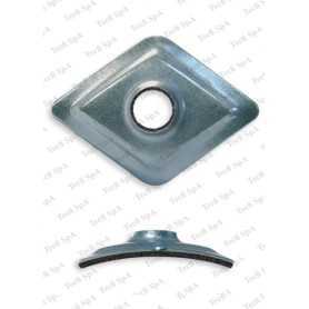 Rondella romboidale zincata - 27x27 foro 6.5 - con guarnizione espanso