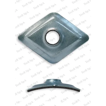 Rondella romboidale zincata - 27x27 foro 6.5 - con guarnizione espanso