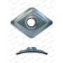 Rondella romboidale zincata - 27x27 foro 6.5 - con guarnizione espanso