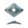 Rondella romboidale zincata - 27x27 foro 6.5 - con guarnizione espanso