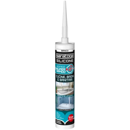 Silicone acetico saratoga - trasparente - ml.280 - super rapido