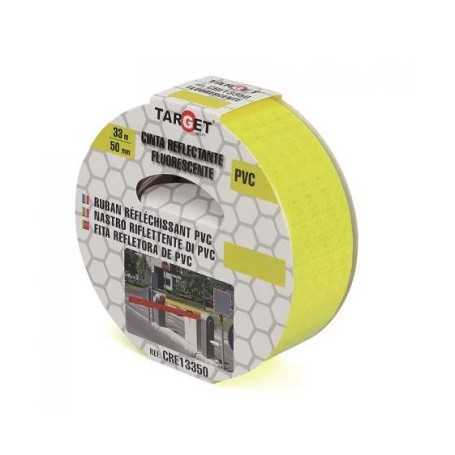 Nastro pvc riflettente - mm.50x33mt. - giallo fluo