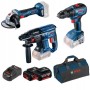 Bosch Professional Set18V: GSR 18V-28 + GWS 18V-10 + GBH 18V-26 + 2x ProCORE18V + GAL 1880 CV