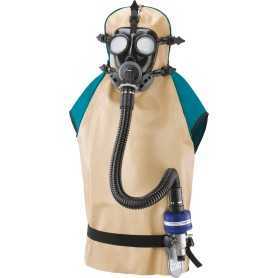 Maschera floscia per sabbiare - acs 951 c/aria - completa con respiratore aria