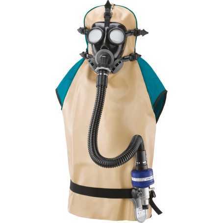 Maschera floscia per sabbiare - acs 951 c/aria - completa con respiratore aria