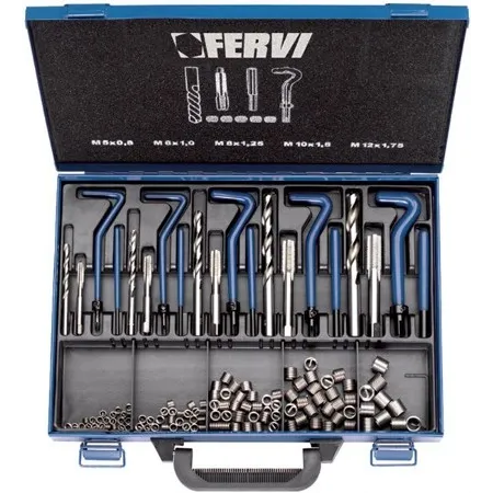 Kit riparazione filetti - m5-m12 - fervi