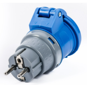 Adattatore industriale schuko - vb-75000 - presa 2p+t 16a cee