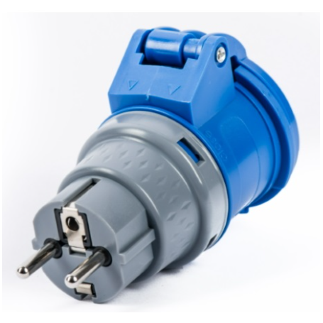 Adattatore industriale schuko - vb-75000 - presa 2p+t 16a cee