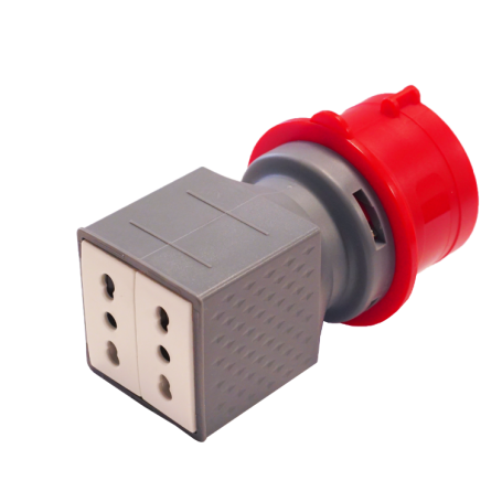 Adattatore industriale - vb-77500 - 2 prese 10/16 a