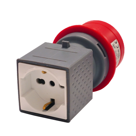 Adattatore industriale - vb-76500 - schuko  10/16 a 340v