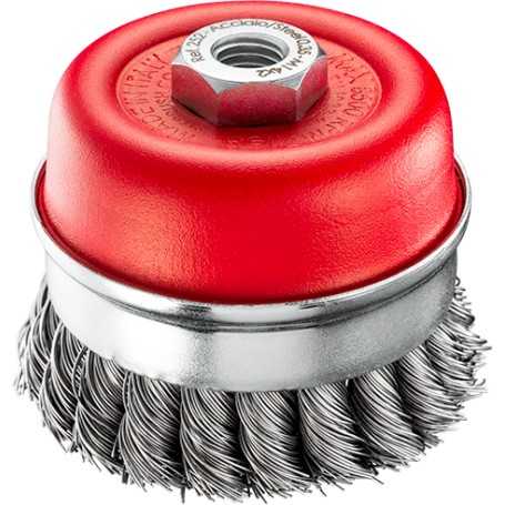 Spazzola a tazza metallo   sit - mm.95-acc.0.50 - m14