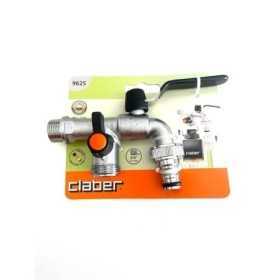 Rubinetto doppio cromato - 1/2"- uscite 3/4 - c/deviatore