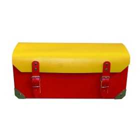Borsa cuoio per idraulico - giallo/rossa - cm.46