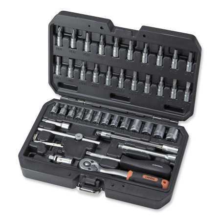 Set chiavi a bussola   mundial - 1/4"- pz.46 - in valigetta