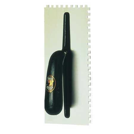 Frattazzo usa acciaio dentato - 28x12 dent.10x10 - manico in abs