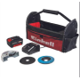 Smerigliatrice batteria einhel - te-ag 18/115 4ah - kit 1 batt.+ caricat.e valigia