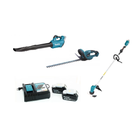 Decespugliatore DUR190LZX3 + soffiatore DUB184Z + tagliasiepe DUH523Z mm.520 compresi di caricatore + 2 batterie 18V-2X5AH