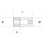 Chiave a bussola lunga    beta - 910al-14 - attacco da 3/8"