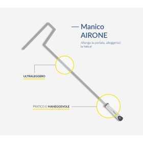 Manico rullo airone - extralungo -