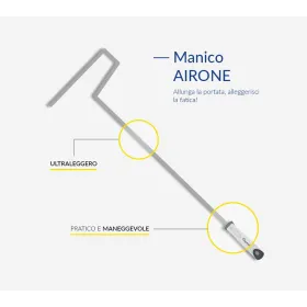 Manico rullo airone - extralungo -