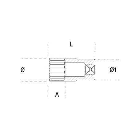 Chiave a bussola lunga  beta - 920al-21 - attacco da 1/2", 920AL21, BETA AL
