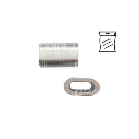 Ovalino per fune nichelato - mm.2-pz.6 - za'