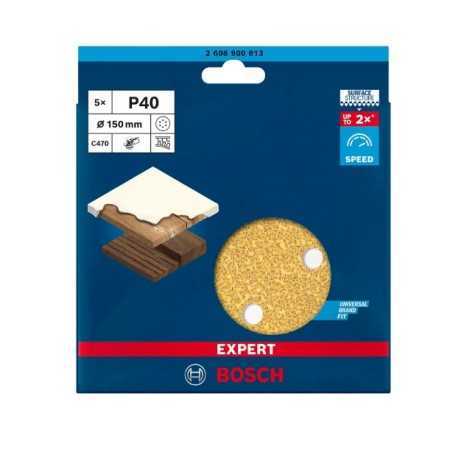 Fogli abrasivi d.150 v   bosch - 2608900813 - arancio-gr.40-pz.5