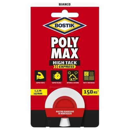 Nastro biadesivo poly max - bianco - mm.19 x 1,5mt.