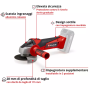 Smerigliatrice batteria einhel - tc-ag 18/115 - senza batterie