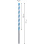 Punta multiconstruction  bosch - d. 10x 200/250 - cyl-9