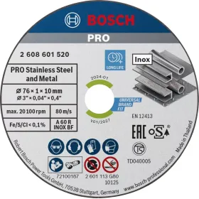Mola taglio inox bosch - 2608601520 - pz.5 - mm.76 x gws