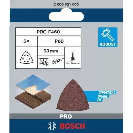 Foglio abrasivo a delta  bosch - f460 bfwp - gr.80 - pz.1