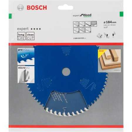 Lama circolare widia     bosch - 184x30-d.56 - expert for wood