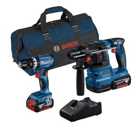 Kit bosch gsb18v-45+gbh18v-22 - con borsone - caricatore + 2 batt.4ah
