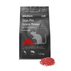 Esca rodenticida grano rosso - newpharm - busta 1,5kg
