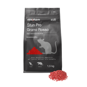 Esca rodenticida grano rosso - newpharm - busta 1,5kg