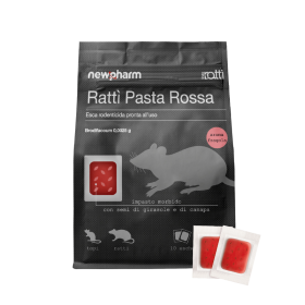 Esca rodenticida pasta rossa - newpharm - busta 150g