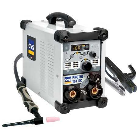 Saldatrice a tig gys - protig 161 dc - c/ kit tig e mma